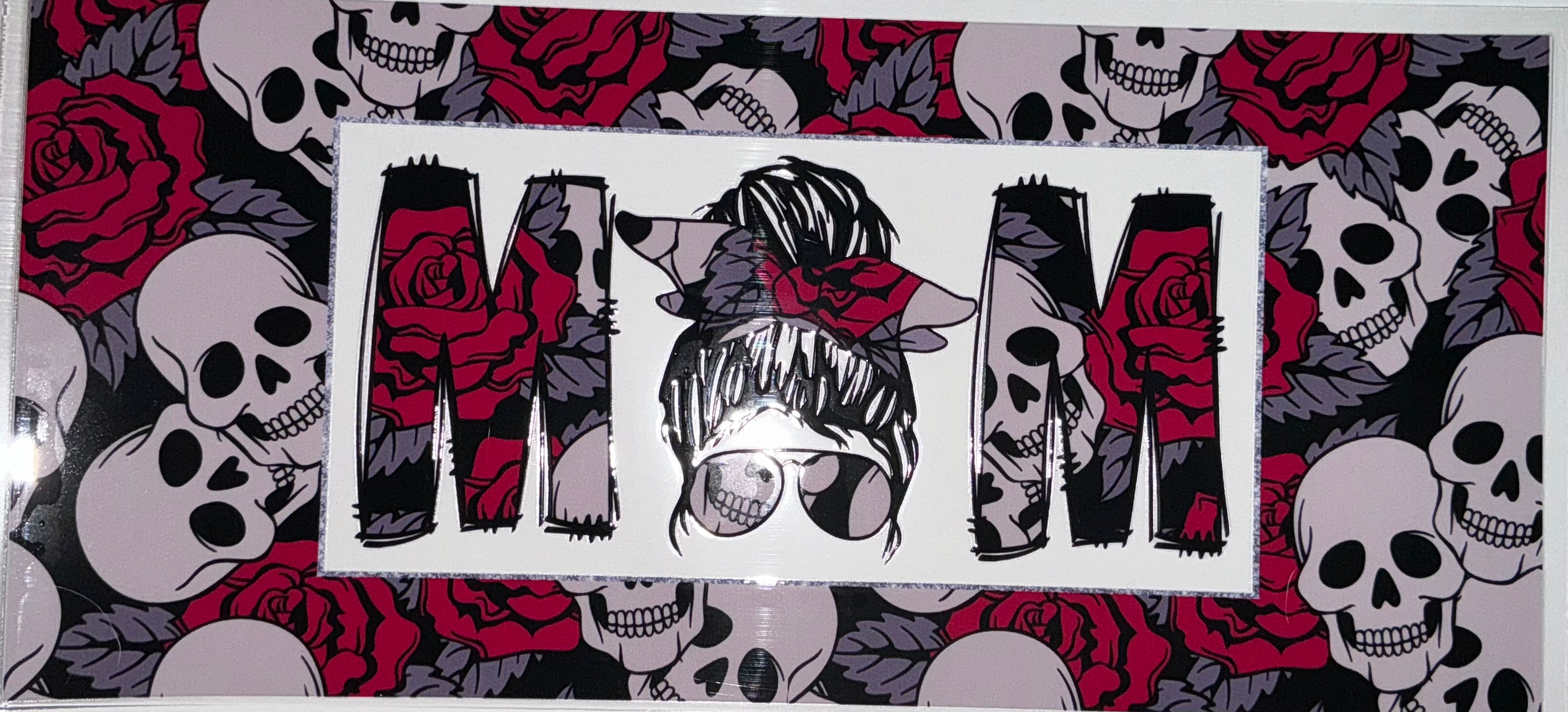 #14 Skull Rose Gothic MOM Tumbler Decal