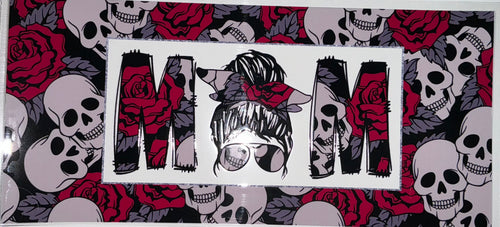#14 Skull Rose Gothic MOM Tumbler Decal