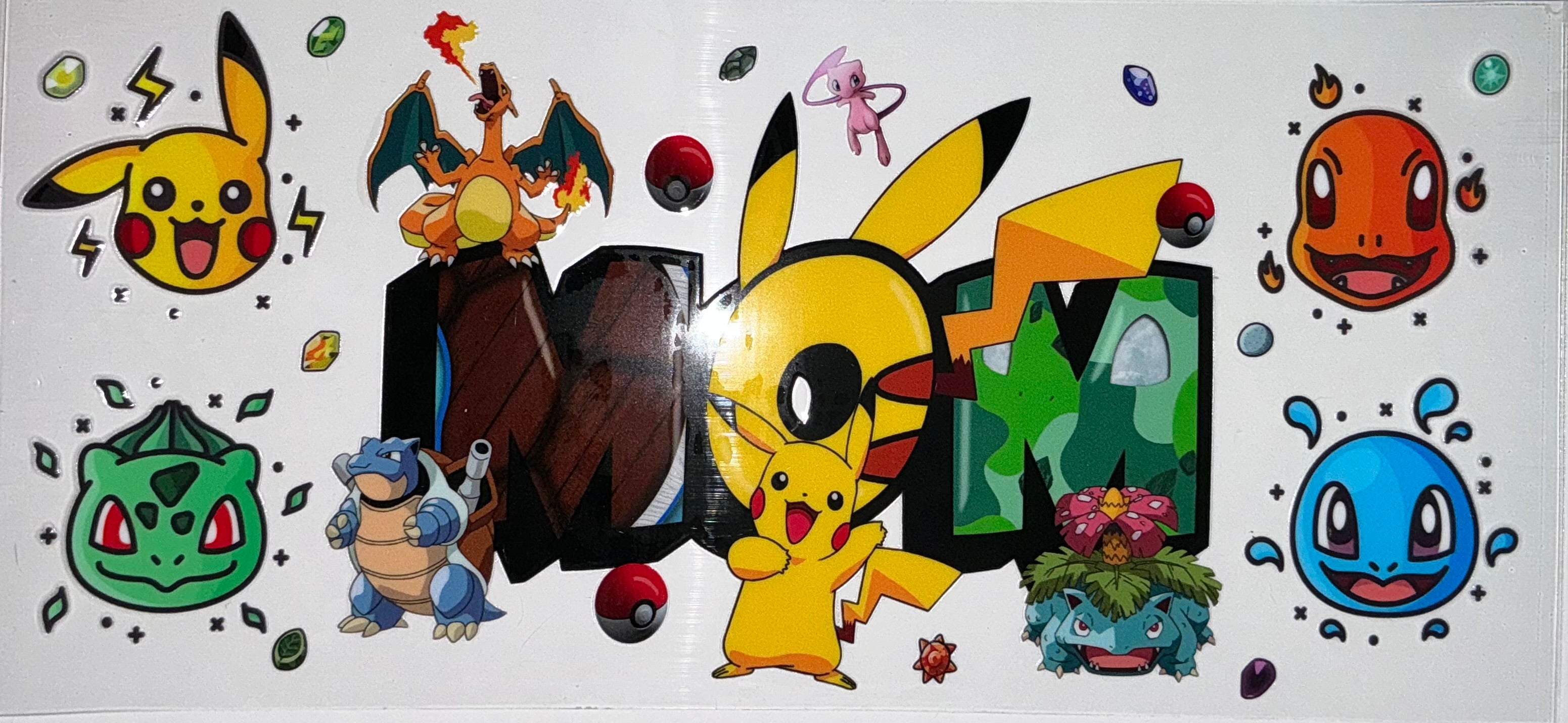 #20 Pokemon MOM Pikachu & Friends Tumbler Decal