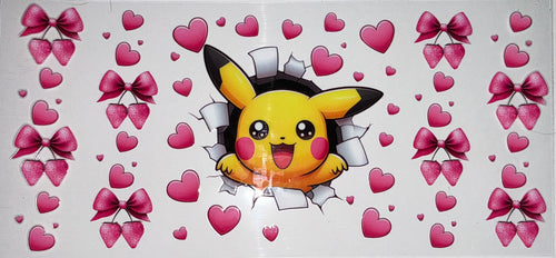 #31 Pikachu Breakthrough Hearts & Bows Tumbler Decal