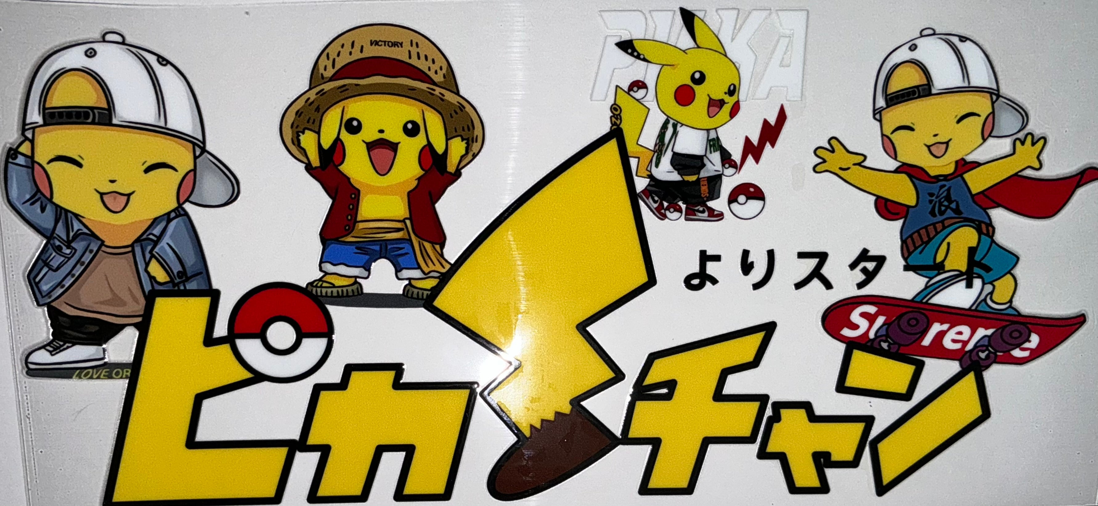 #40 Pikachu Streetwear Pika-chan Tumbler Decal