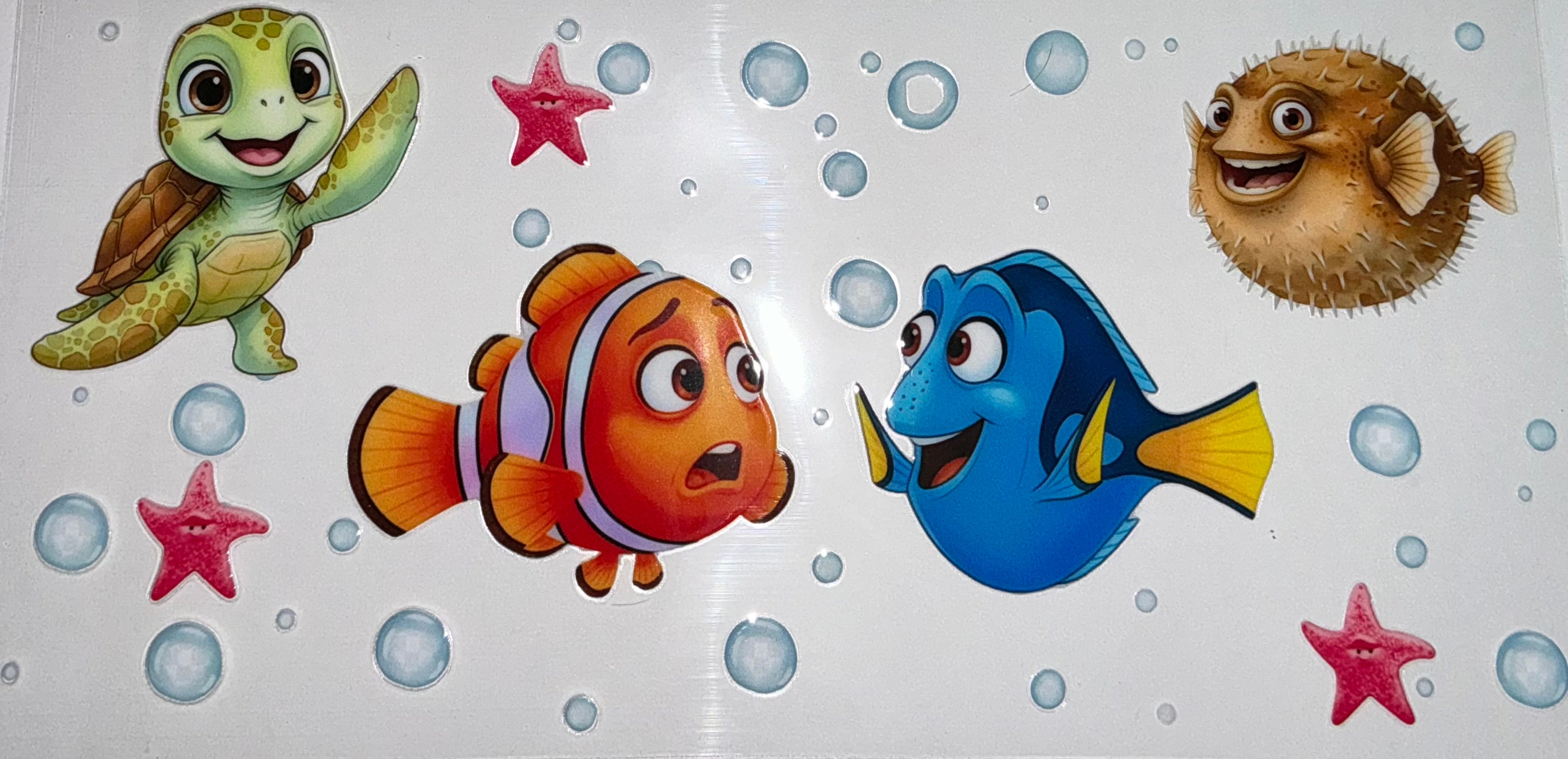 #43 Finding Nemo Dory Sea Turtle Pufferfish Tumbler Decal