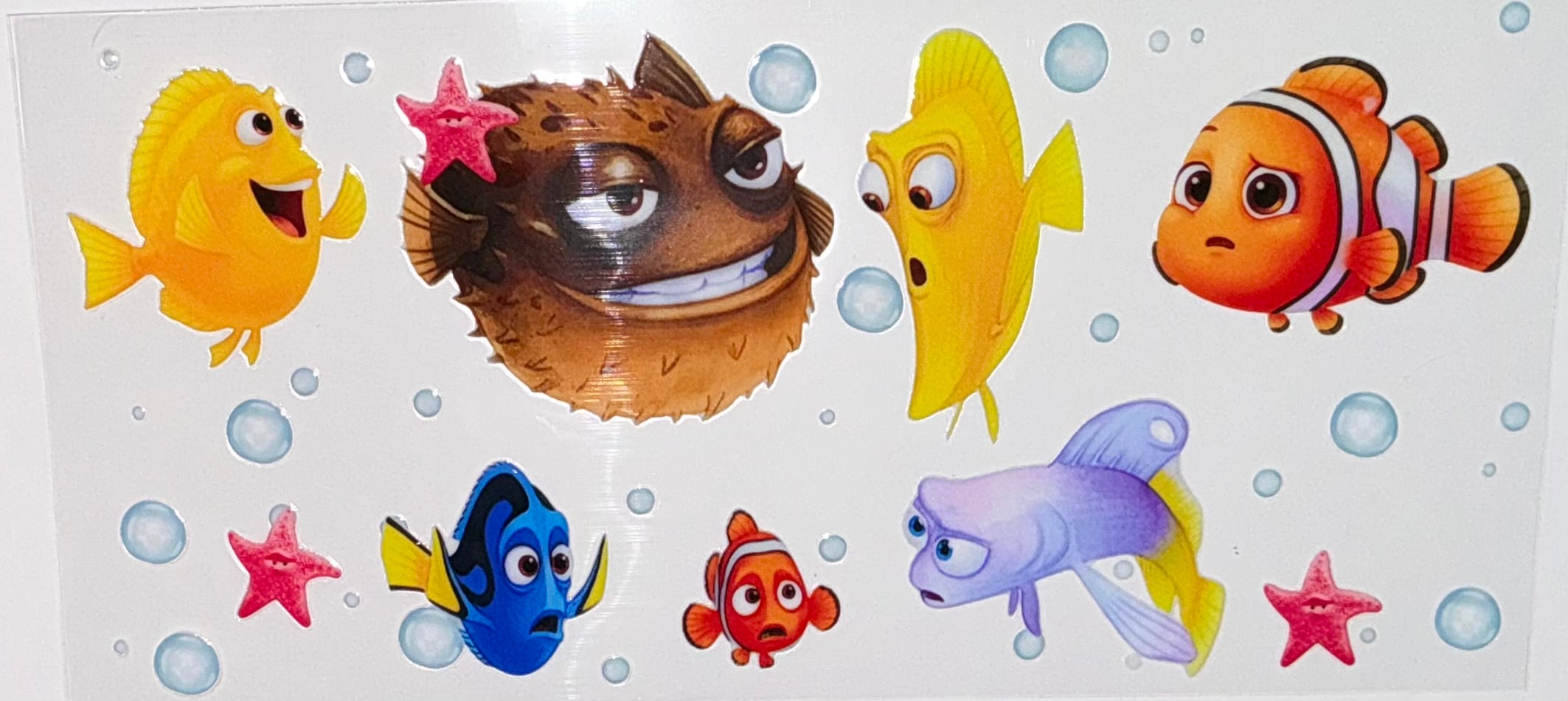#44 Finding Nemo Dory Yellow Tang Pufferfish Tumbler Decal
