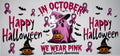 #53 In October We Wear Pink Halloween Witch Ghost Tumbler Decal