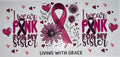 #56 I Wear Pink For My Sister Breast Cancer Awareness Tumbler Decal
