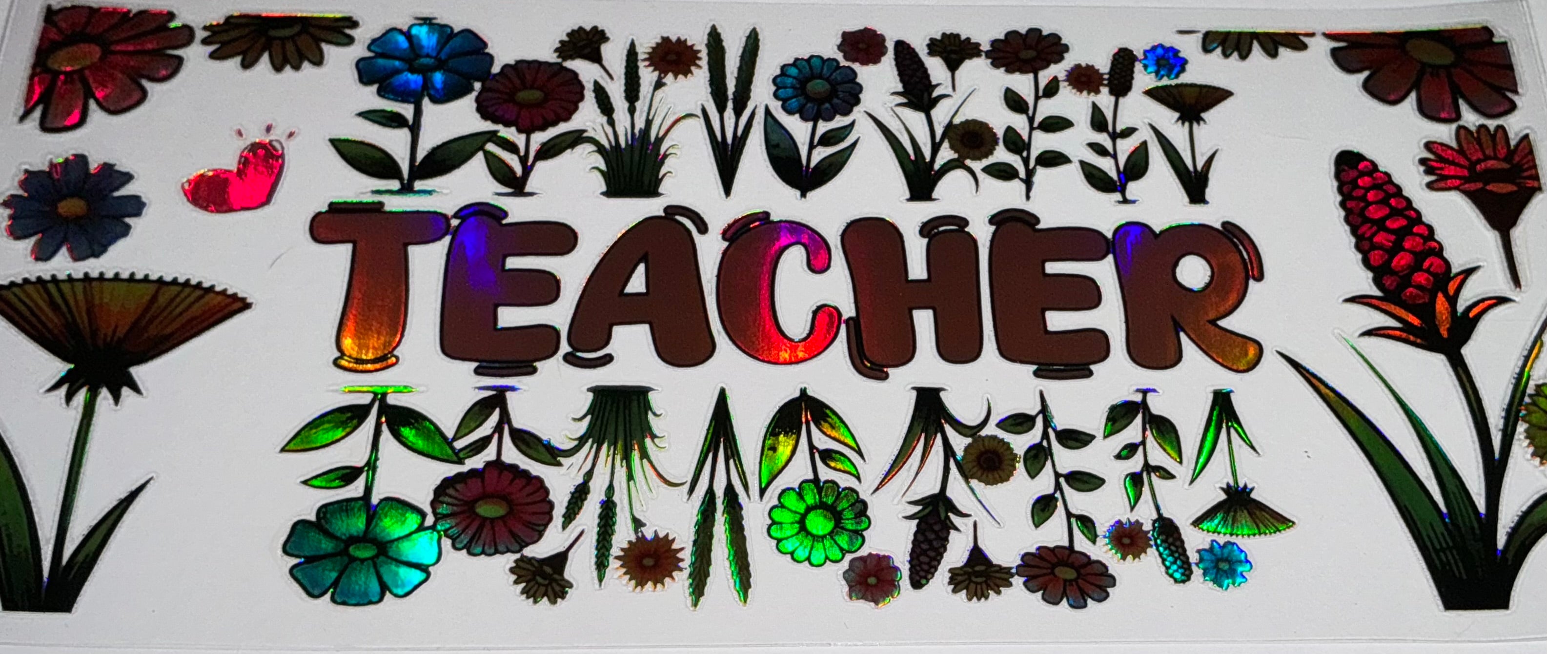 #70 Teacher Wildflower Tumbler Decal