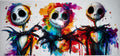 #75 Jack Skellington Colorful Portrait Trio Tumbler Decal