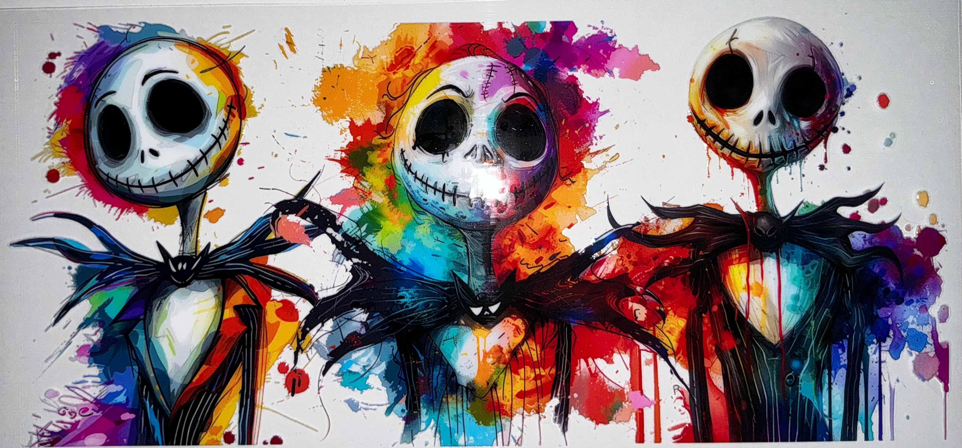 #75 Jack Skellington Colorful Portrait Trio Tumbler Decal
