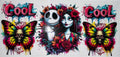 #78 Jack & Sally Cool Butterfly Halloween Tumbler Decal