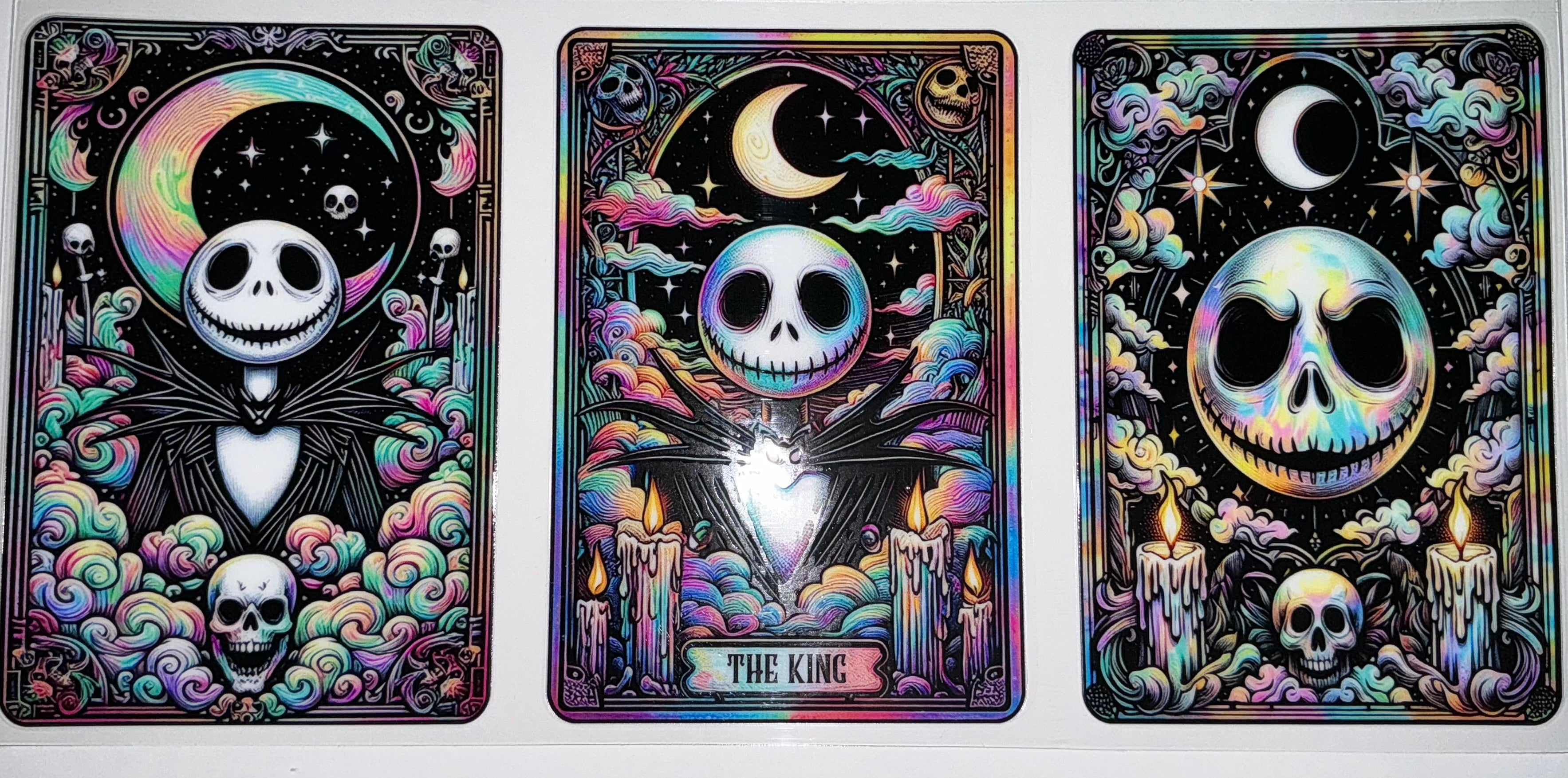 #89 Jack Skellington Holographic Tarot Card Tumbler Decal