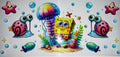 #95 SpongeBob Jellyfishing Gary Tumbler Decal
