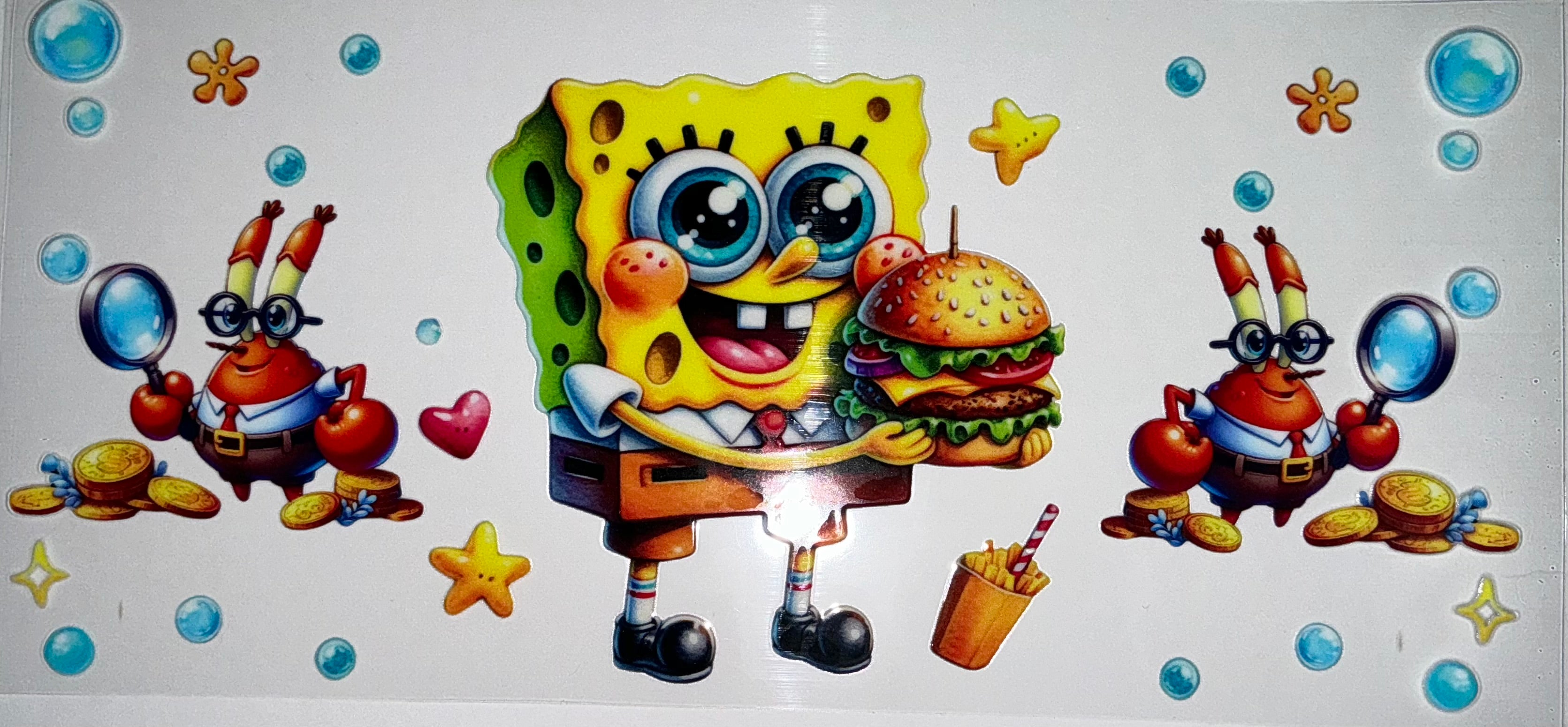 #96 SpongeBob Krabby Patty Mr. Krabs Tumbler Decal