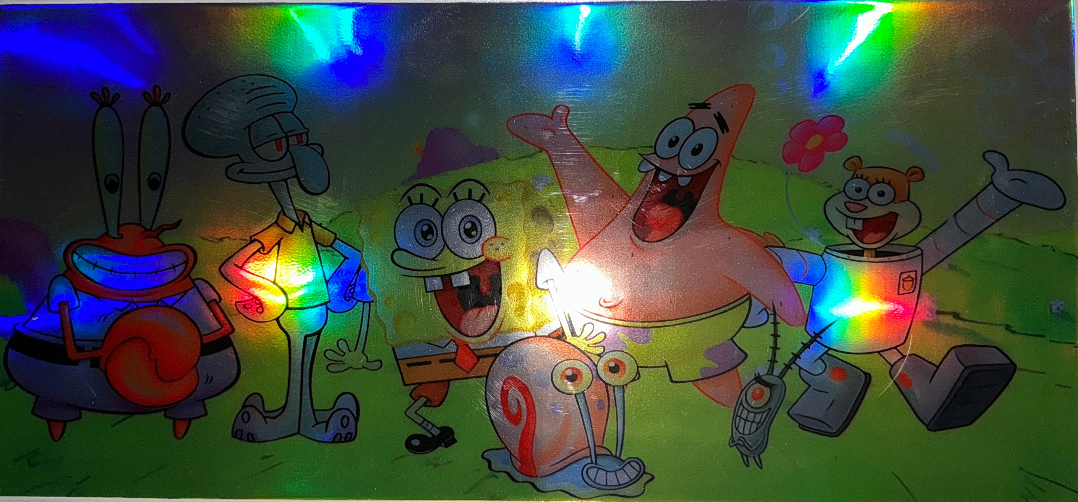 #102 Holographic SpongeBob Squad Lineup Tumbler Decal