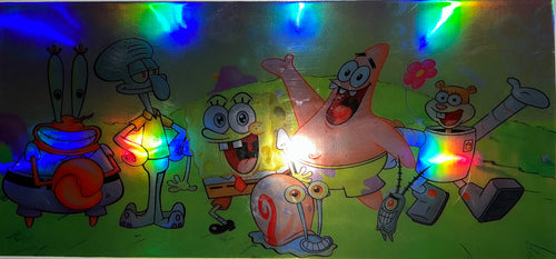 #102 Holographic SpongeBob Squad Lineup Tumbler Decal