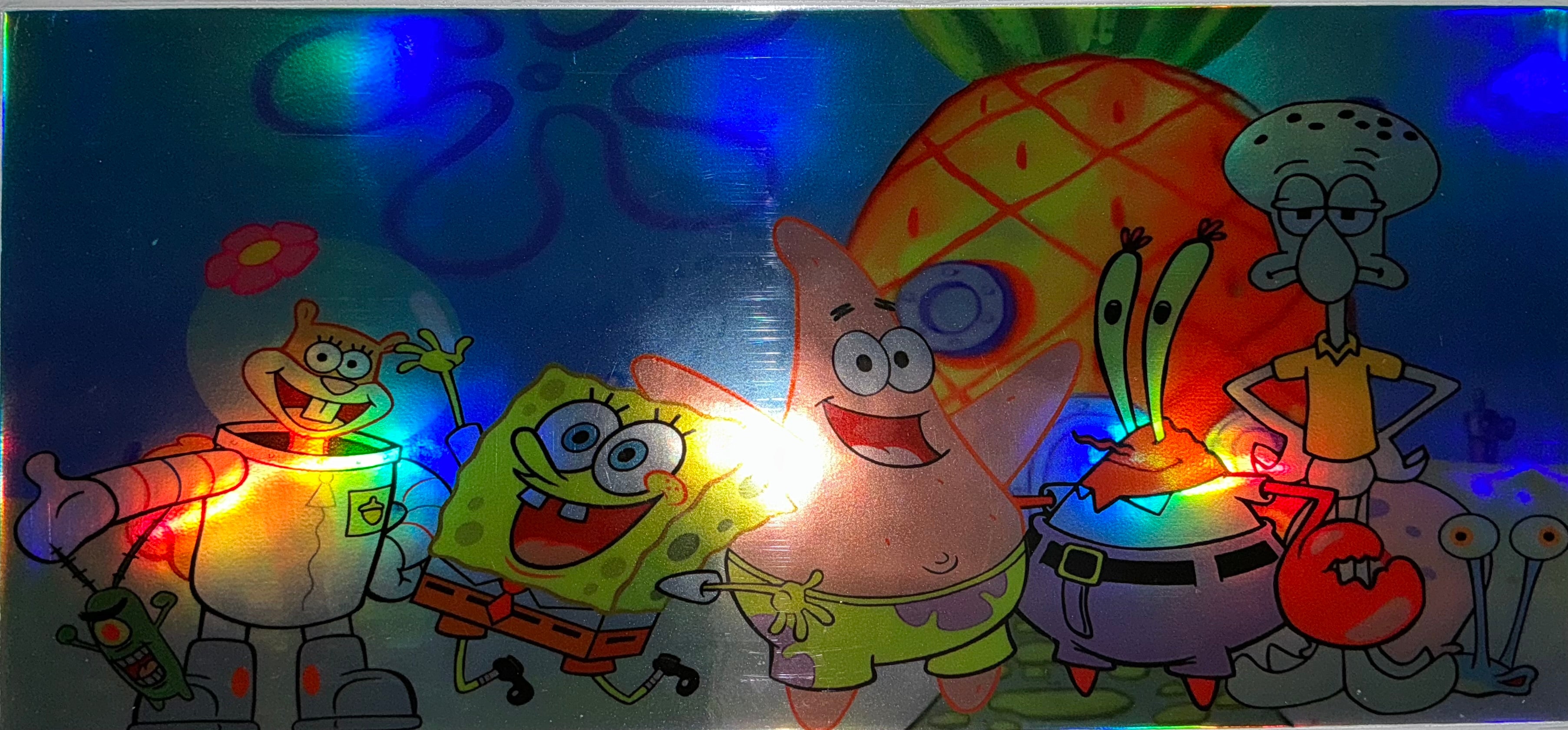 #108 Holographic SpongeBob Sandy & Squidward Pineapple Tumbler Decal