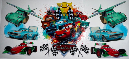 #119 Cars Logo Racing Squad & Planes Tumbler Decal