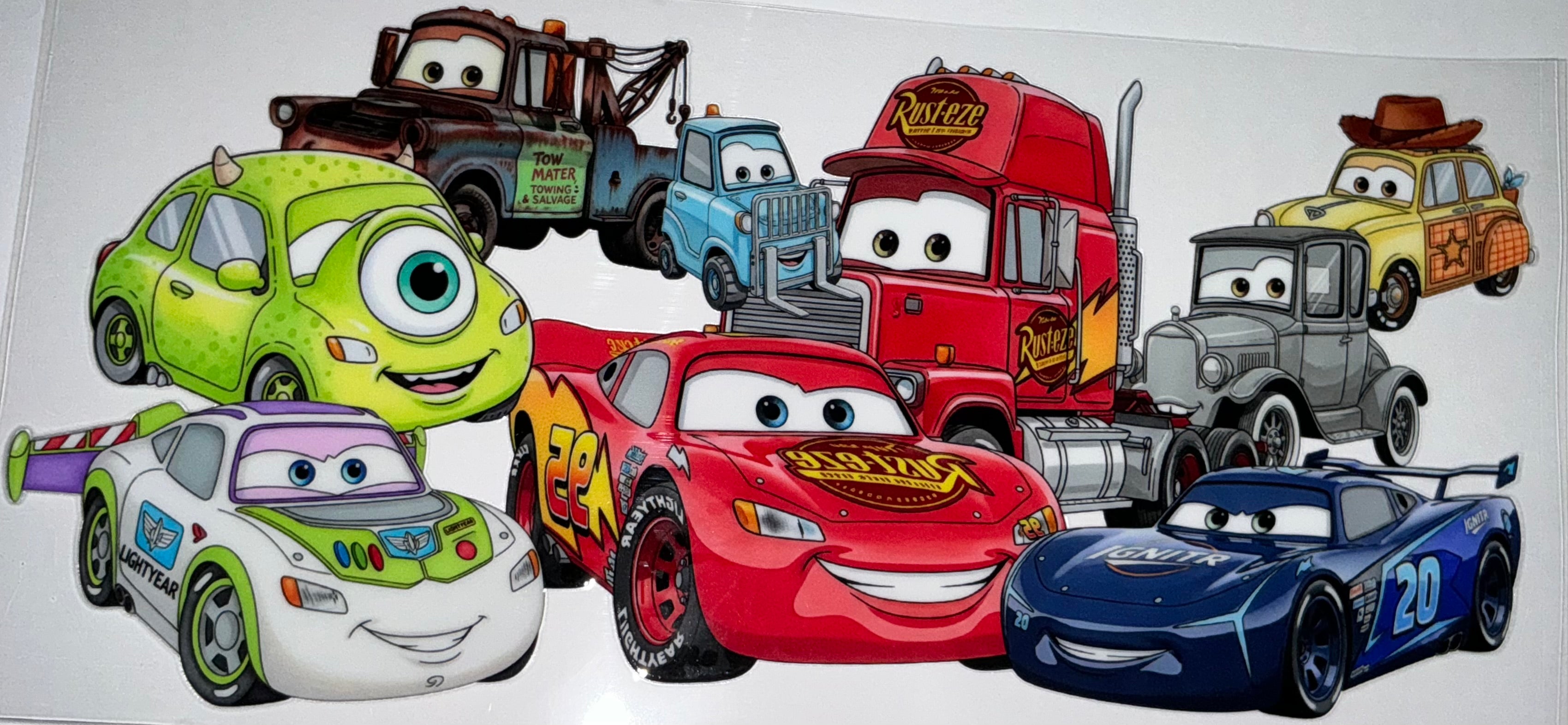 #120 Cars Pixar Crossover Racing Squad Tumbler Decal
