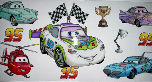 #123 Cars Pixar Lightyear Race Car Crossover Tumbler Decal