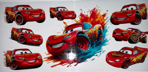 #125 Cars Lightning McQueen Multi-Pose Splash Tumbler Decal