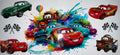#128 Cars Lightning McQueen & Jaguar Watercolor Tumbler Decal