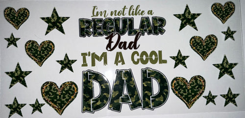 #132 I'm a Cool Dad Camo Hearts Tumbler Decal