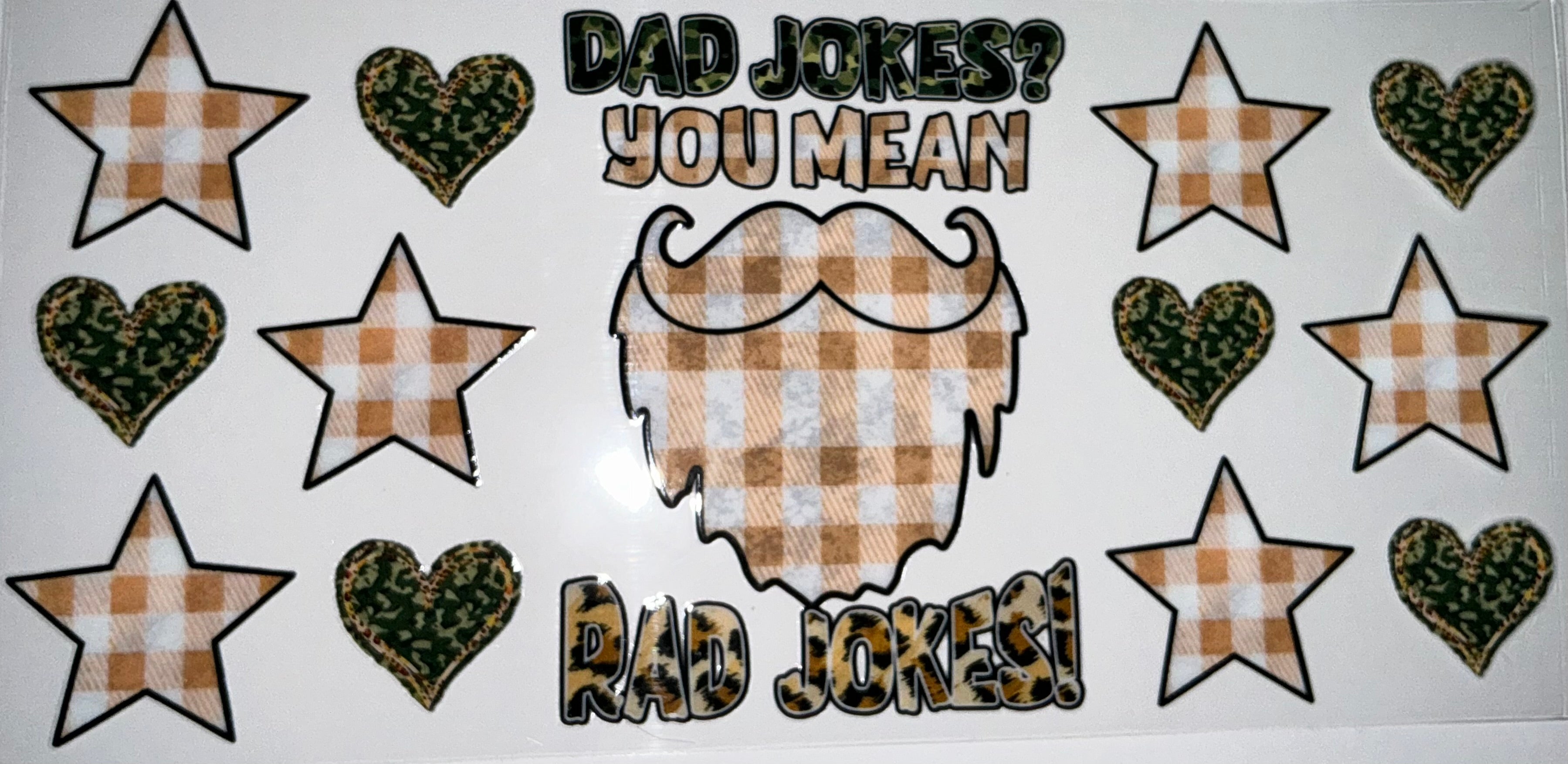 #136 Dad Jokes You Mean Rad Jokes Mustache Tumbler Decal