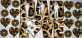 #141 Dad Love Leopard Print Family Silhouette Tumbler Decal
