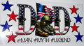 #147 Dad Man Myth Legend Patriotic Flag Tumbler Decal