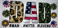 #148 Dad Man Myth Legend Leopard & Camo Floral Tumbler Decal