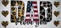 #149 Dad I Love You Tools Patriotic Tumbler Decal