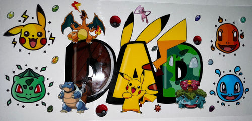 #151 Pokemon Dad Pikachu & Friends Tumbler Decal