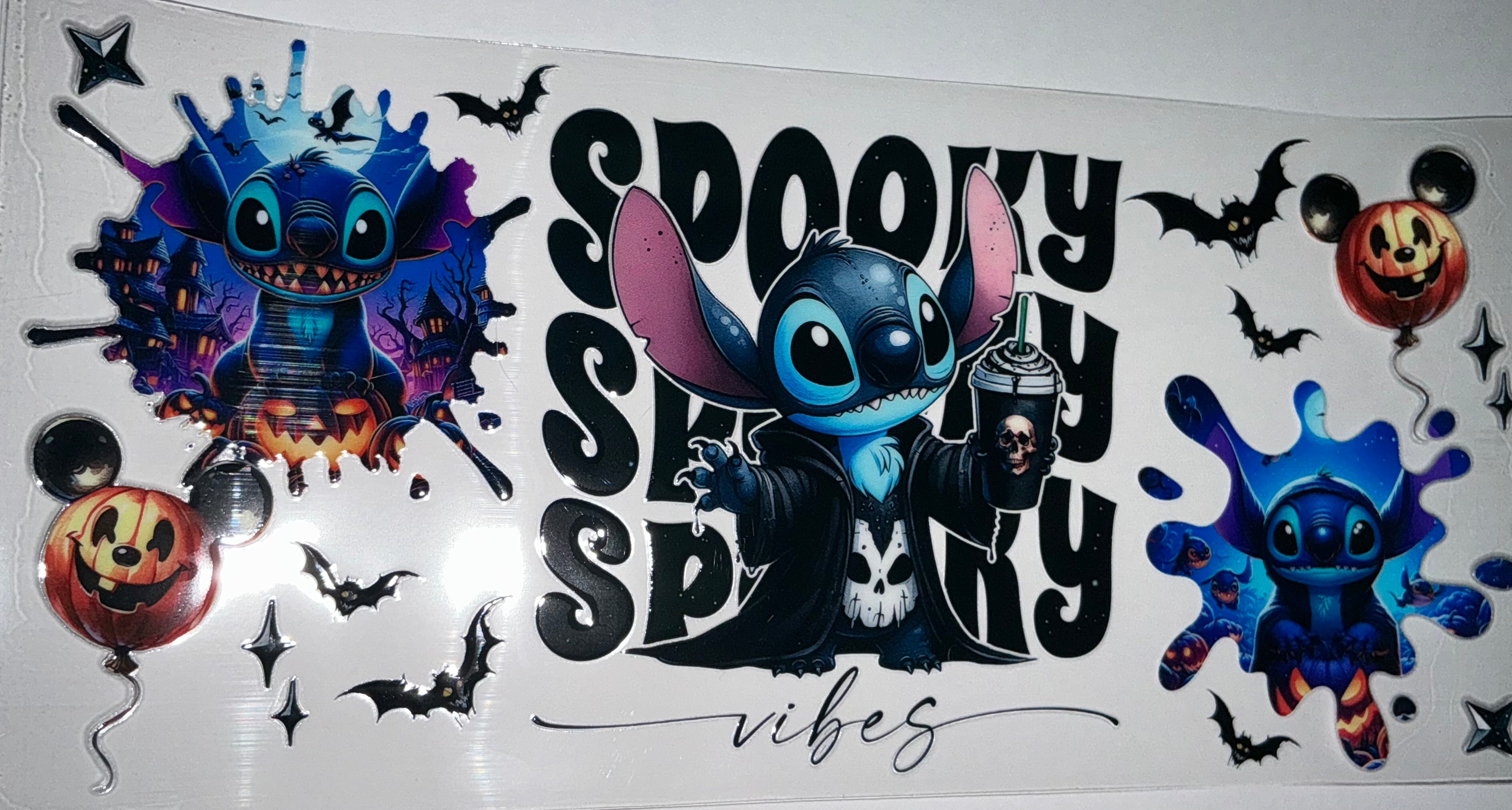 #153 Stitch Vampire Spooky Vibes Tumbler Decal
