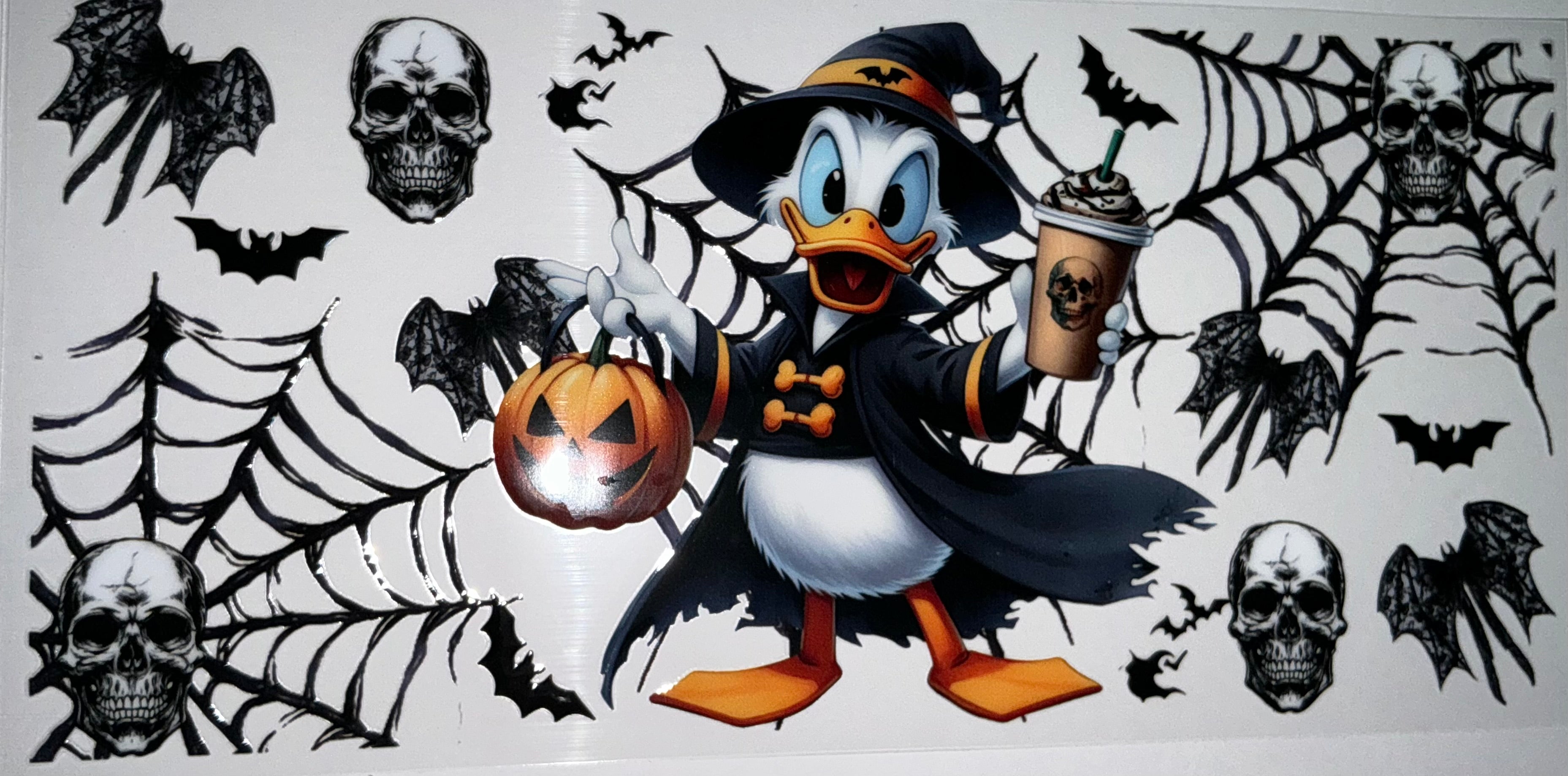 #157 Donald Duck Witch Halloween Tumbler Decal