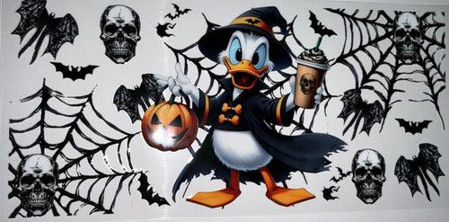 #157 Donald Duck Witch Halloween Tumbler Decal