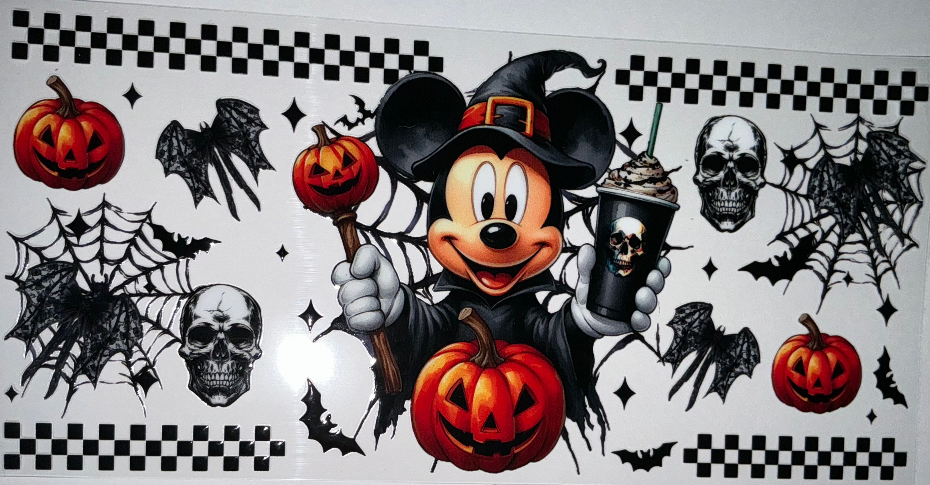 #158 Mickey Mouse Witch Pumpkin Halloween Tumbler Decal