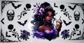 #160 Tiana Gothic Vampire Princess Halloween Tumbler Decal