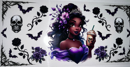 #160 Tiana Gothic Vampire Princess Halloween Tumbler Decal