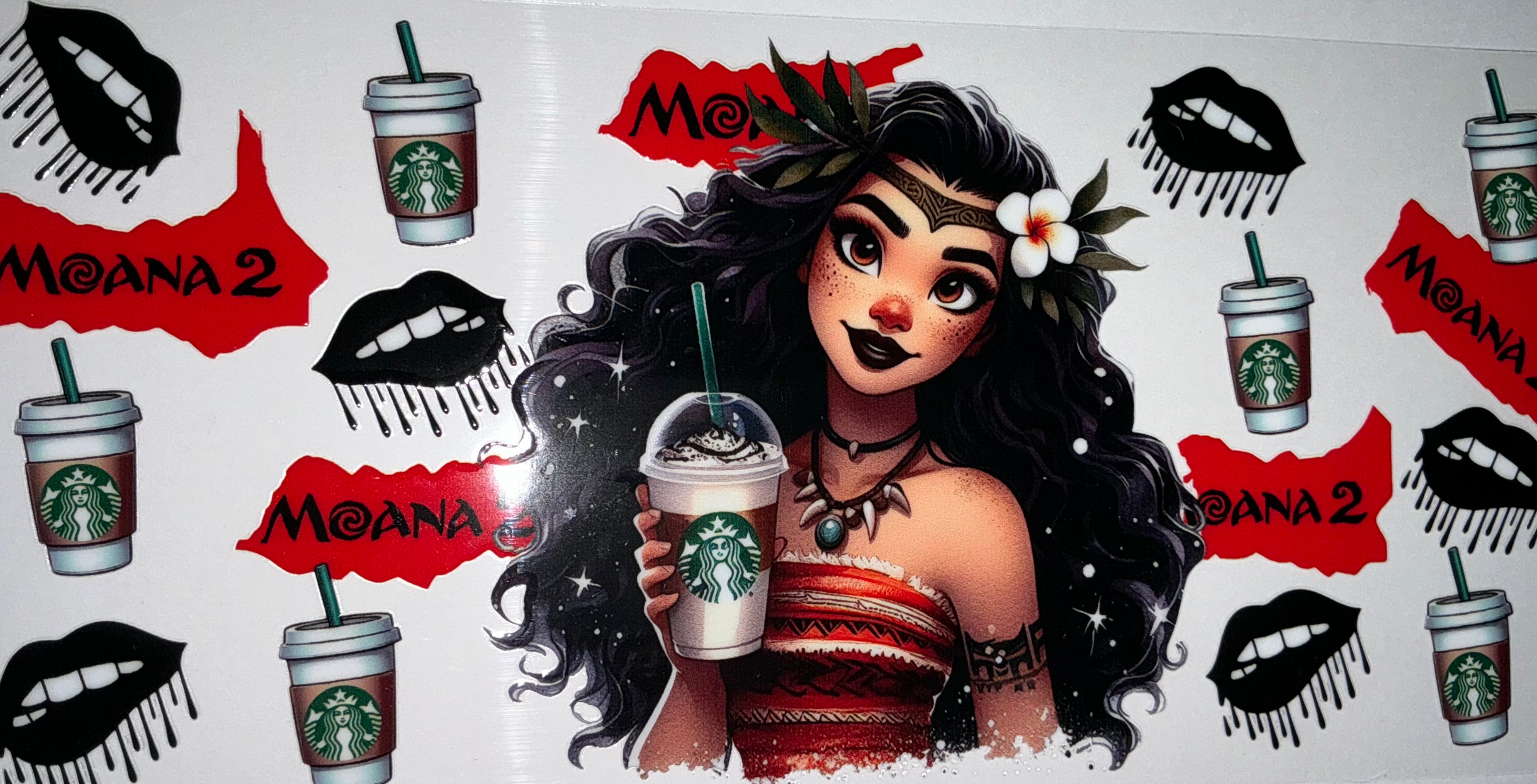 #162 Moana 2 Coffee Run Tumbler Decal