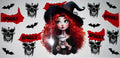 #168 Merida Brave Witch Spooky Halloween Tumbler Decal