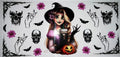 #169 Rapunzel Witch Spooky Halloween Tumbler Decal