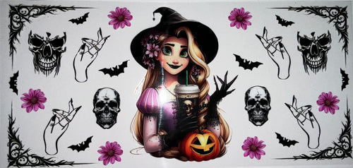 #169 Rapunzel Witch Spooky Halloween Tumbler Decal