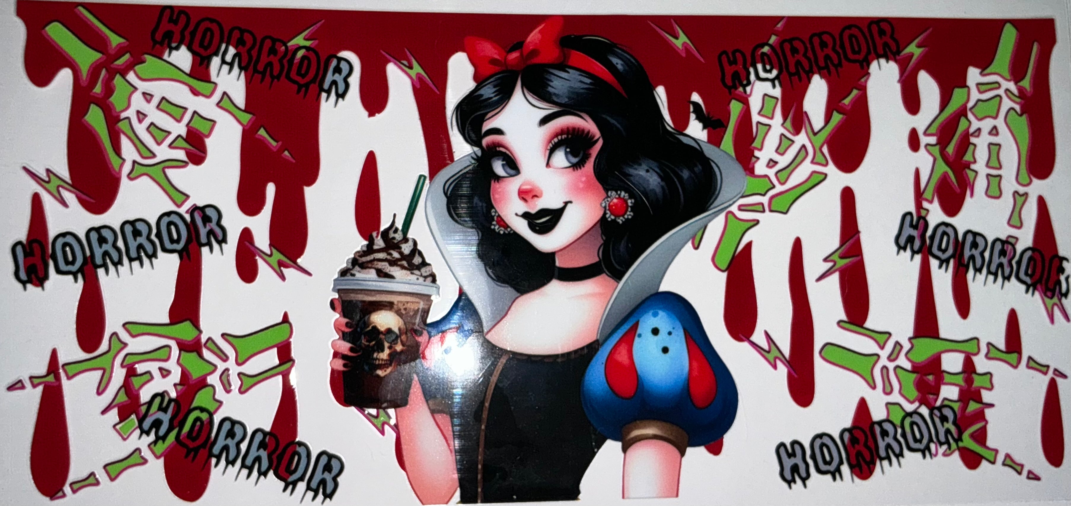 #172 Snow White Gothic Vampire Horror Tumbler Decal