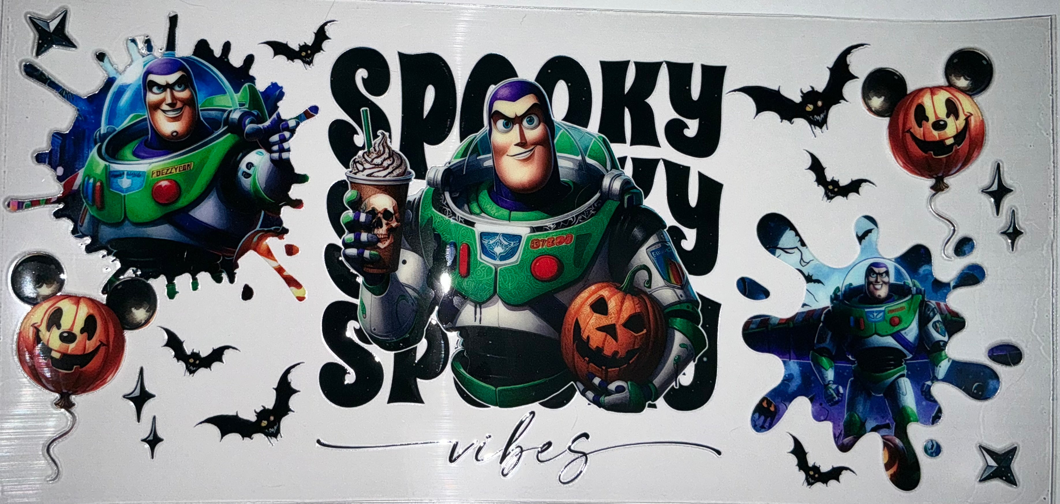 #175 Buzz Lightyear Spooky Vibes Halloween Tumbler Decal