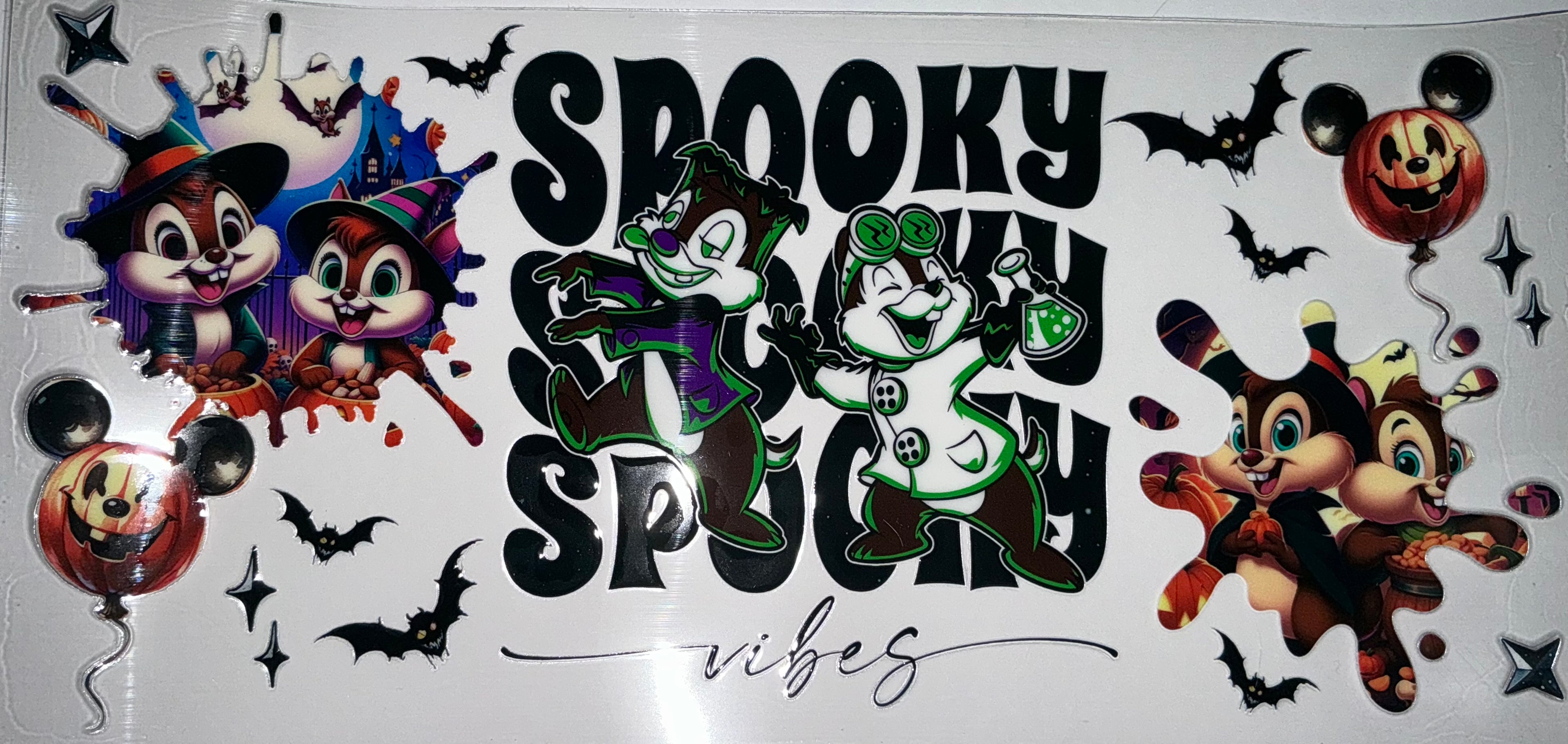#176 Chip and Dale Spooky Halloween Tumbler Decal