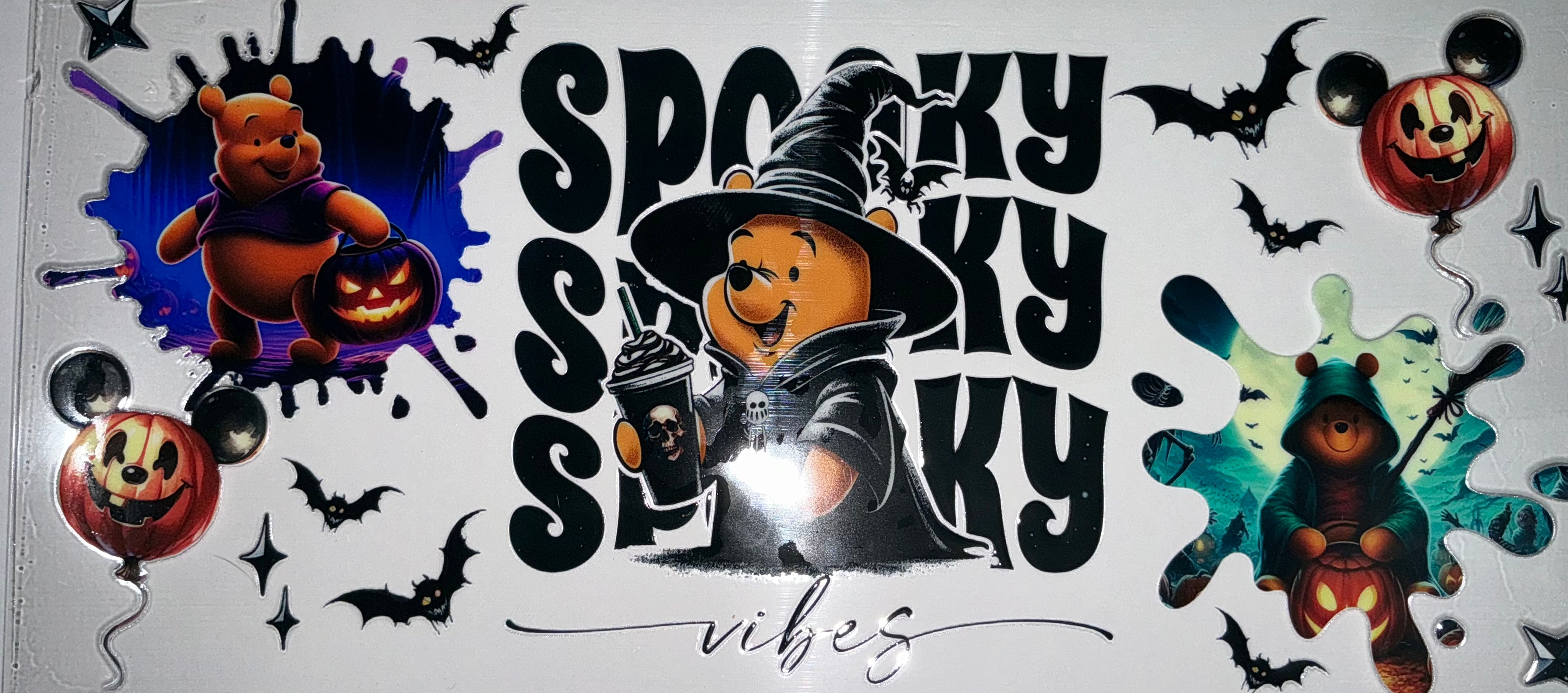 #182 Winnie the Pooh Witch Spooky Vibes Tumbler Decal