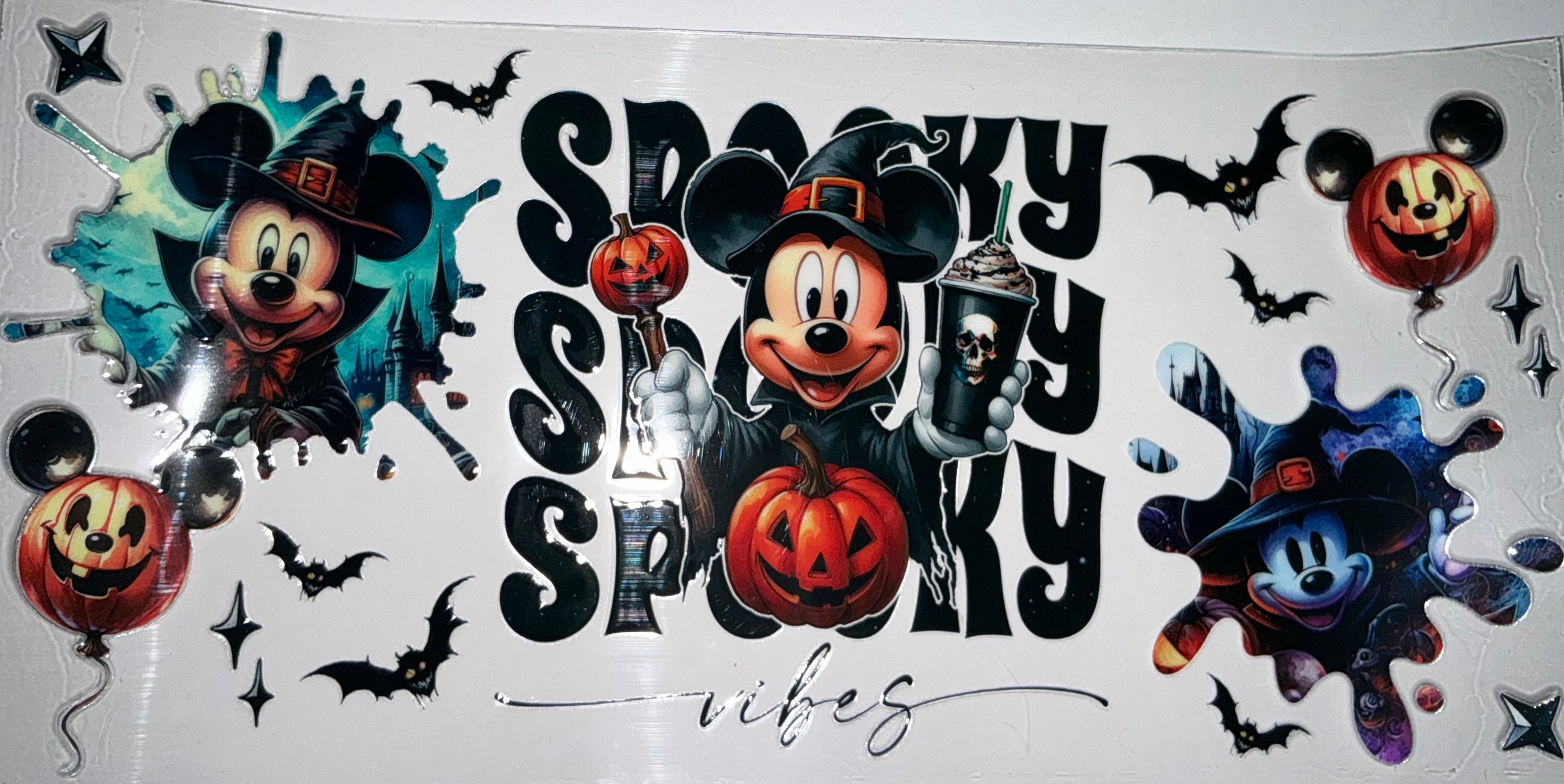 #185 Mickey Mouse Witch Spooky Vibes Halloween Tumbler Decal