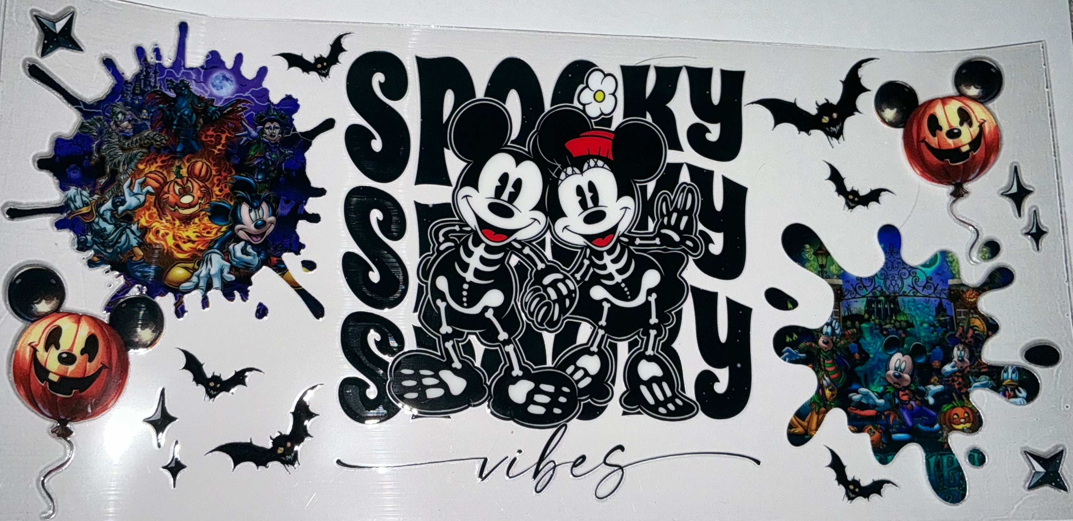 #189 Mickey and Minnie Skeleton Haunted Mansion Tumbler Decal