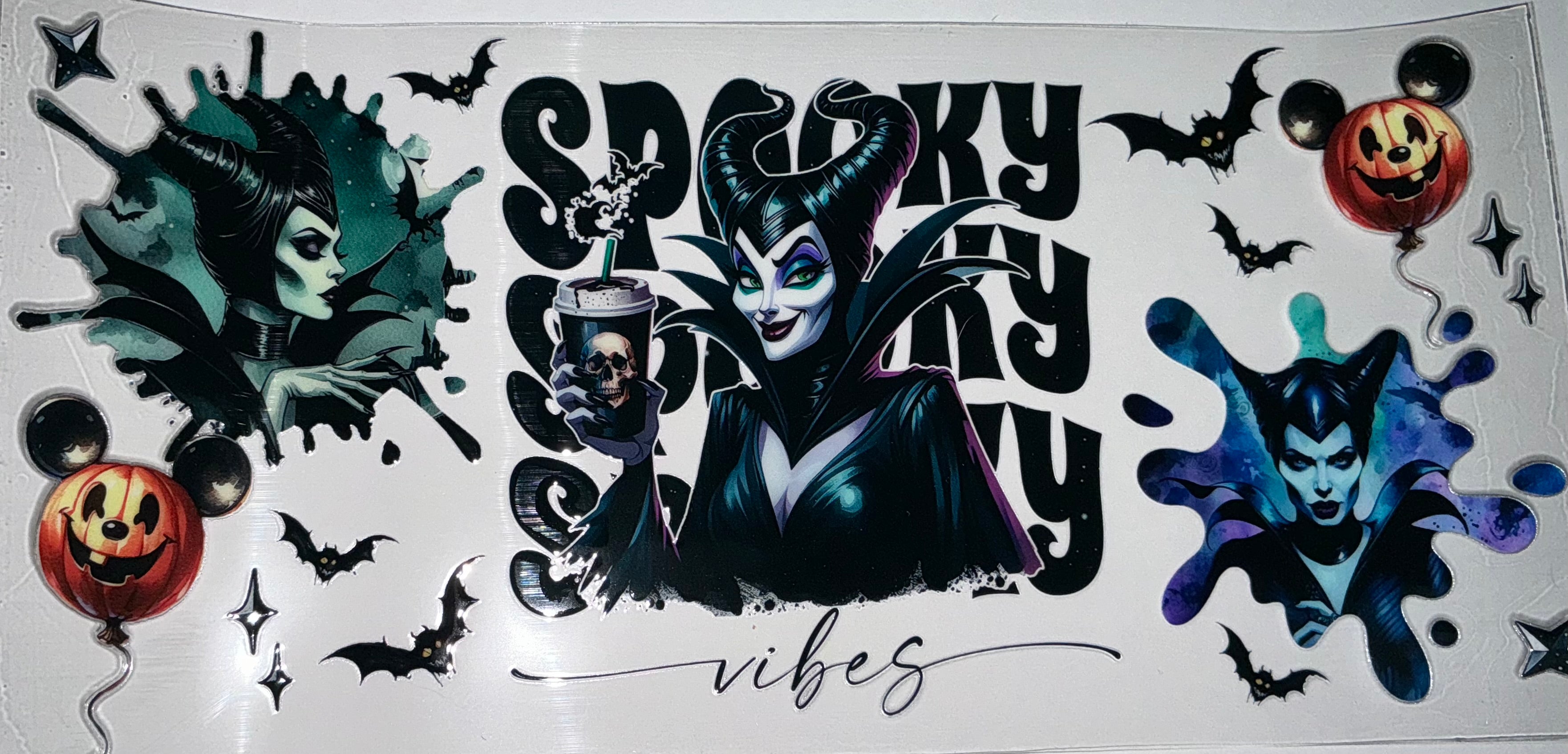 #190 Maleficent Spooky Vibes Halloween Tumbler Decal