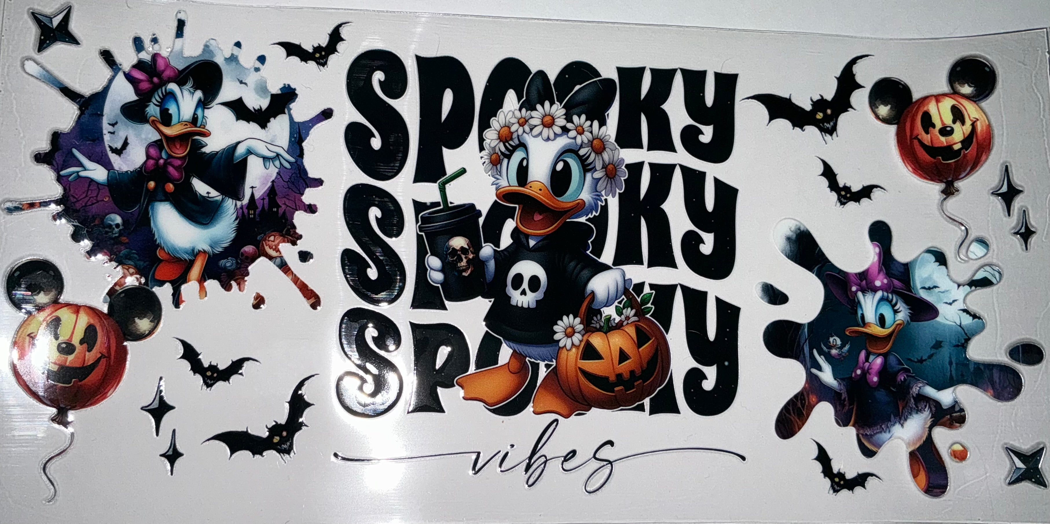 #192 Daisy Duck Spooky Vibes Halloween Tumbler Decal