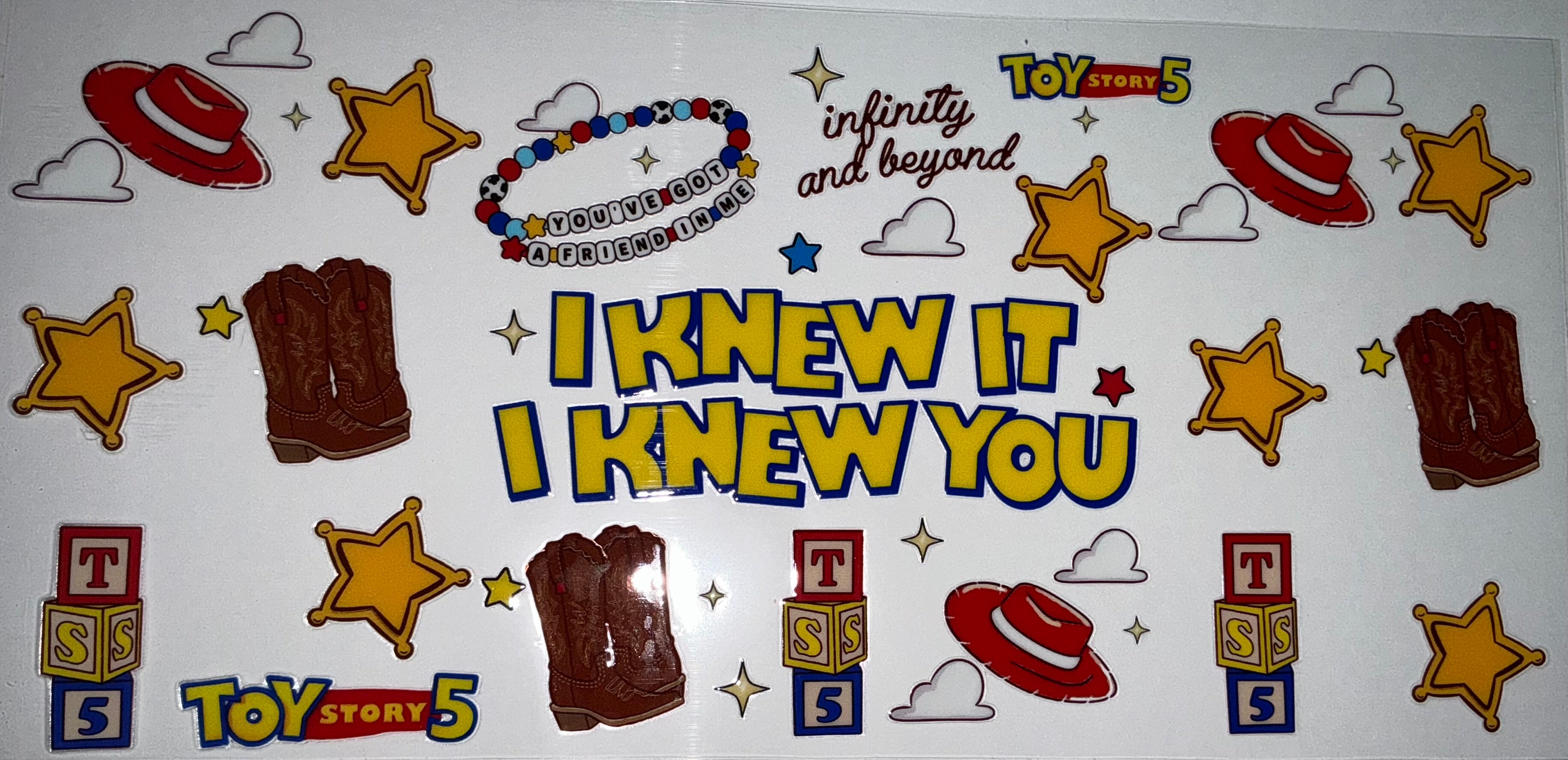 #199 Toy Story I Knew It I Knew You Cowboy Boots Tumbler Decal